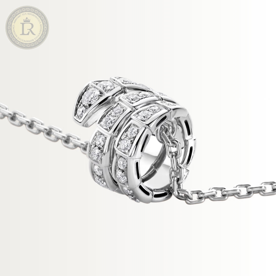 Collier Bvlgari Serpenti Viper, or blanc