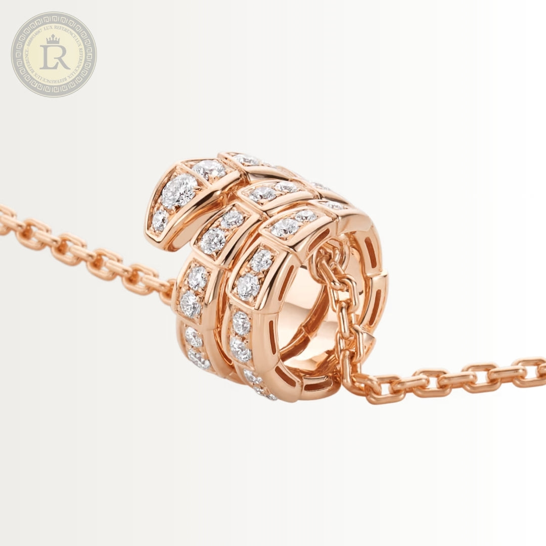 Collier Bvlgari Serpenti Viper, or rose