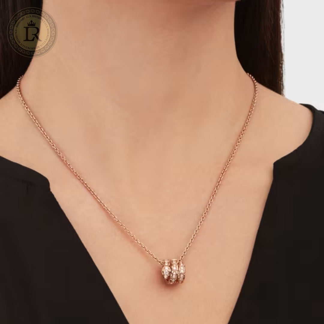 Collier Bvlgari Serpenti Viper, or rose