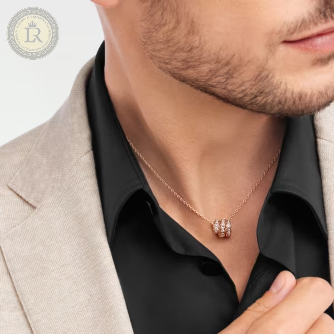 Collier Bvlgari Serpenti Viper, or rose