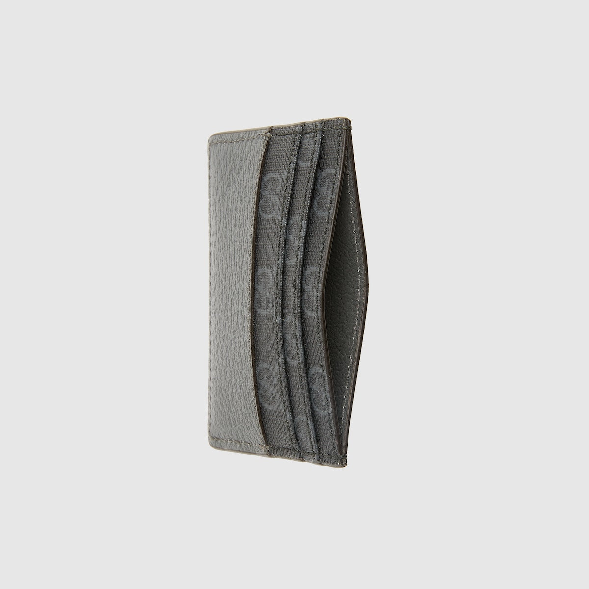 GUCCI Gg supreme card holder Grey