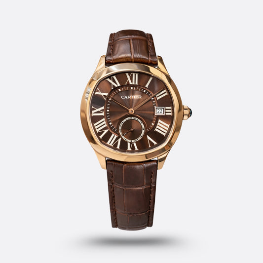 Drive de cartier marron, cadran marron