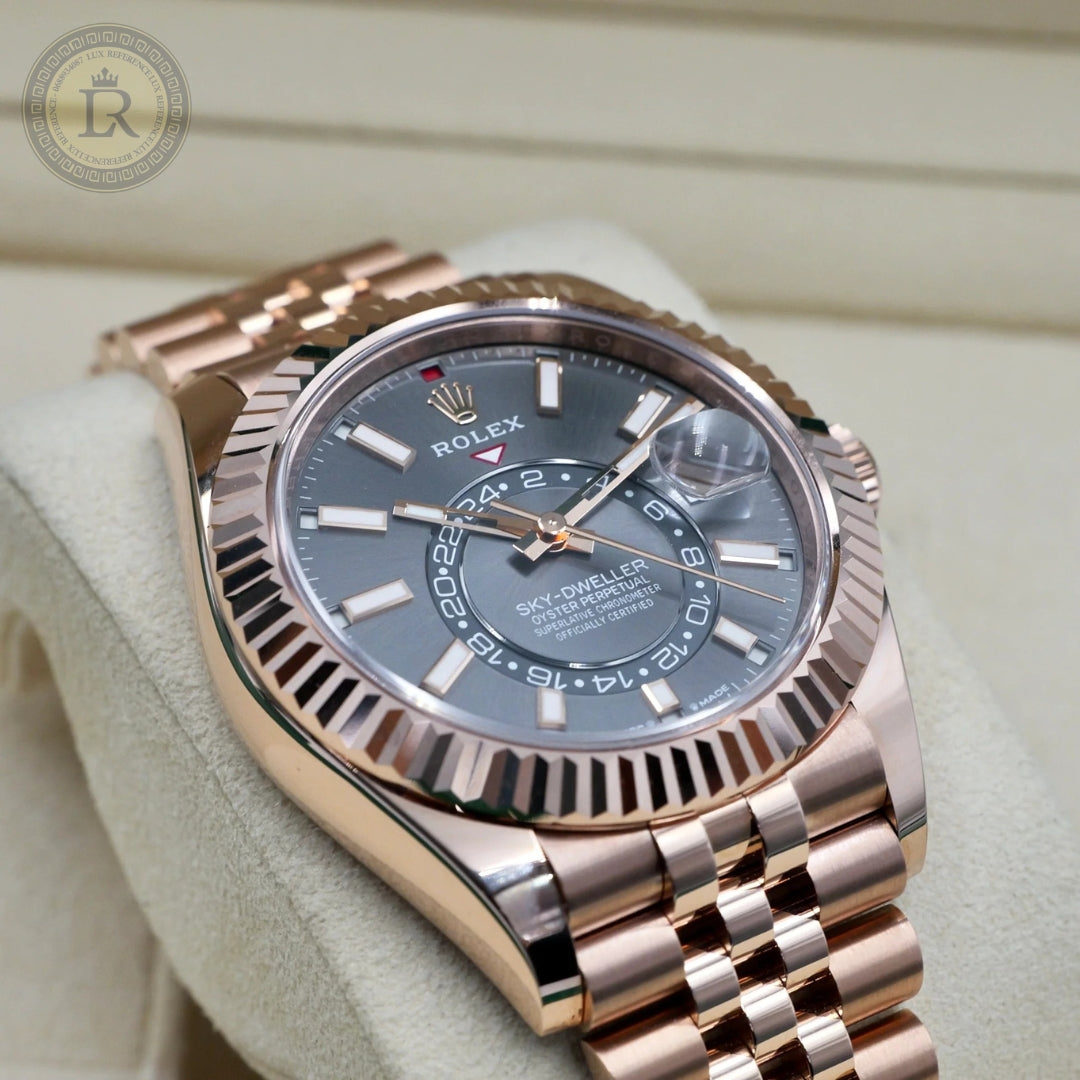 Rolex Sky-Dweller Rose Gold Jubilee Bracelet, Cadran Gris