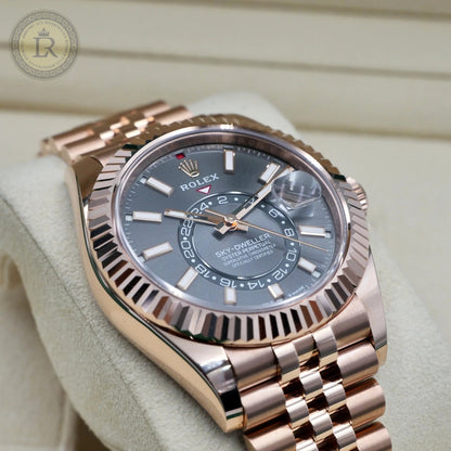 Rolex Sky-Dweller Rose Gold Jubilee Bracelet, Cadran Gris
