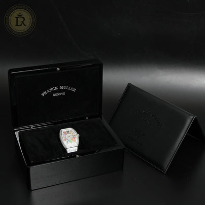Franck Muller Cintrée Curvex Rêves en Couleurs Édition Full Diamants Blanche