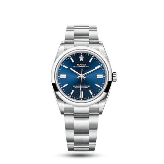 Rolex Oyster Perpetual Blue Dial Domed Bezel 36mm 126000