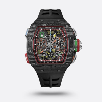 Richard Mille RM 65-01 en carbone avec un bracelet en caoutchouc noir