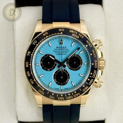 Rolex Cosmograph Daytona 126518LN en or jaune avec cadran turquoise