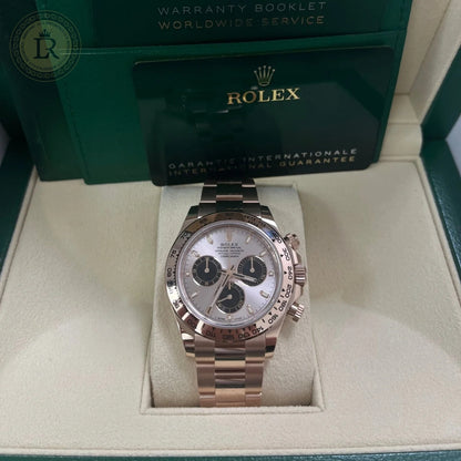 Rolex Cosmograph Daytona, or rose, cadran Sundust et index