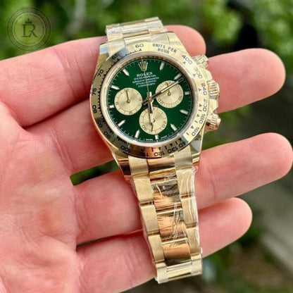 Rolex Cosmograph Daytona, or jaune, cadran vert