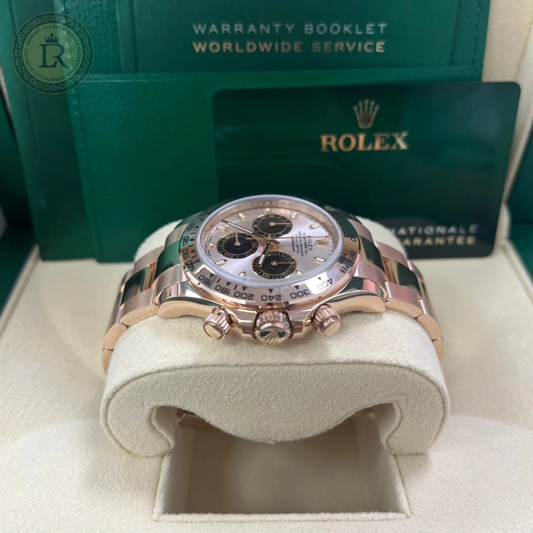 Rolex Cosmograph Daytona, or rose, cadran Sundust et index