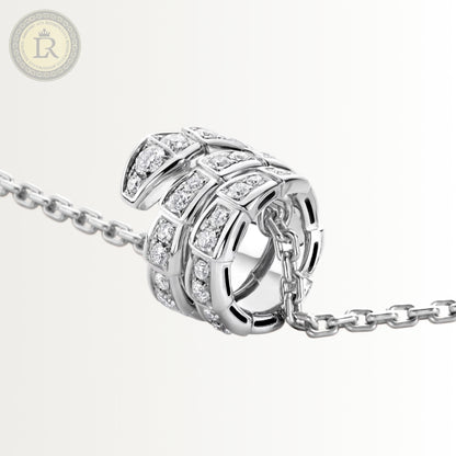 Collier Bvlgari Serpenti Viper, or blanc