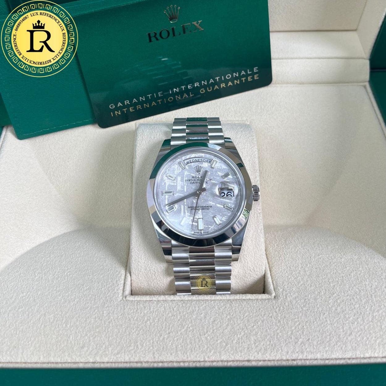 rolex day date platinum meteorite dial