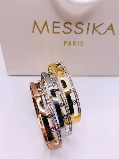 Bracelet femme acier MESSIKA strass