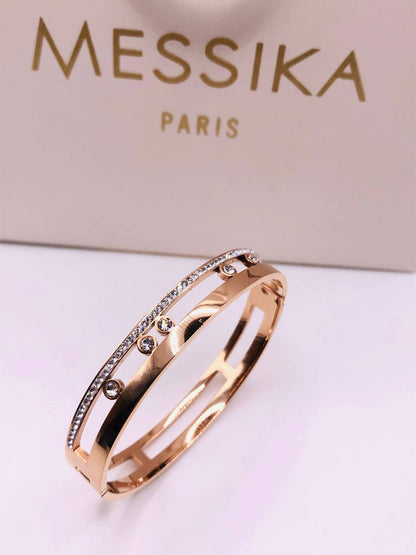 Bracelet femme acier MESSIKA strass