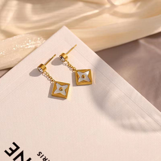 Boucles d'oreilles acier doré LOUIS VUITTON