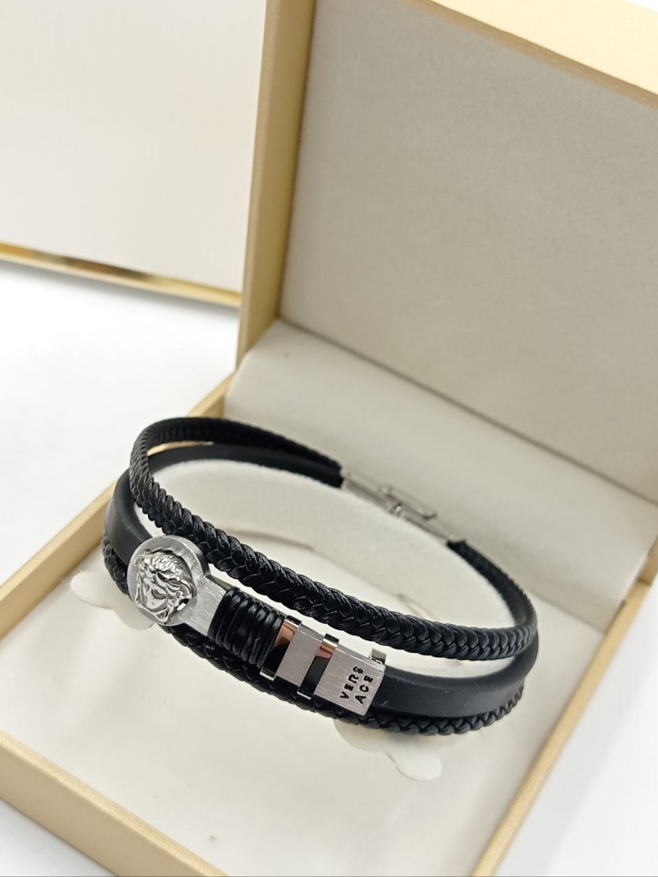 Bracelet homme cuir VERSACE