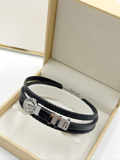 Bracelet homme cuir VERSACE