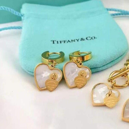 Boucles d'oreilles acier doré Tiffany & Co.