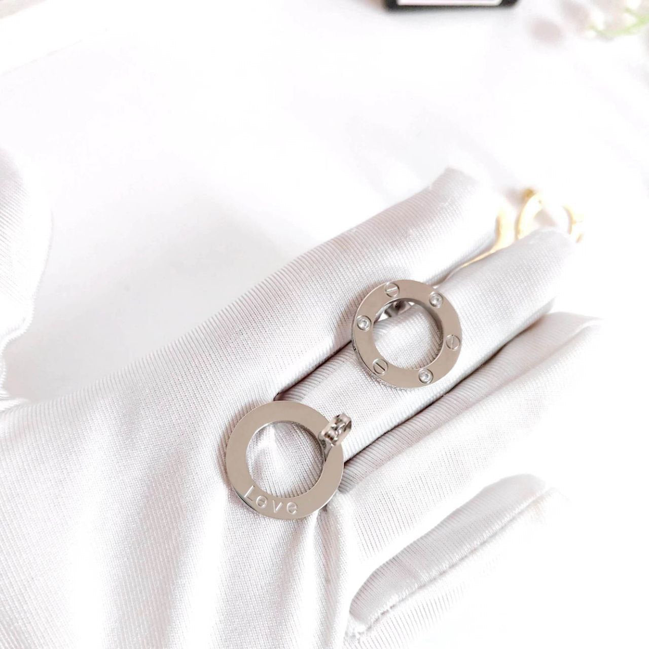 Boucles d'oreilles acier Cartier LØVE
