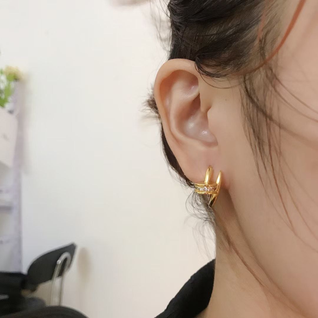 Boucles d'oreilles Cartier Clou strass
