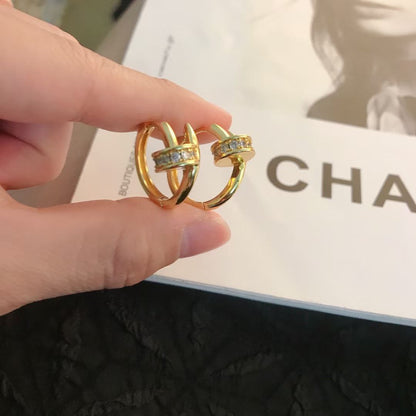 Boucles d'oreilles Cartier Clou strass