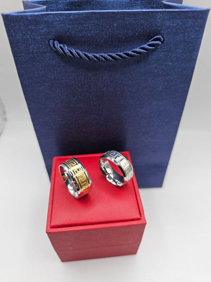 Bague homme acier
