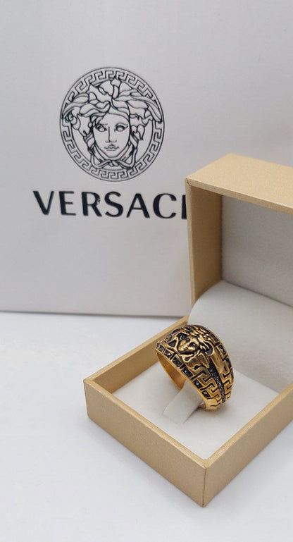 Bague homme acier VERSACE