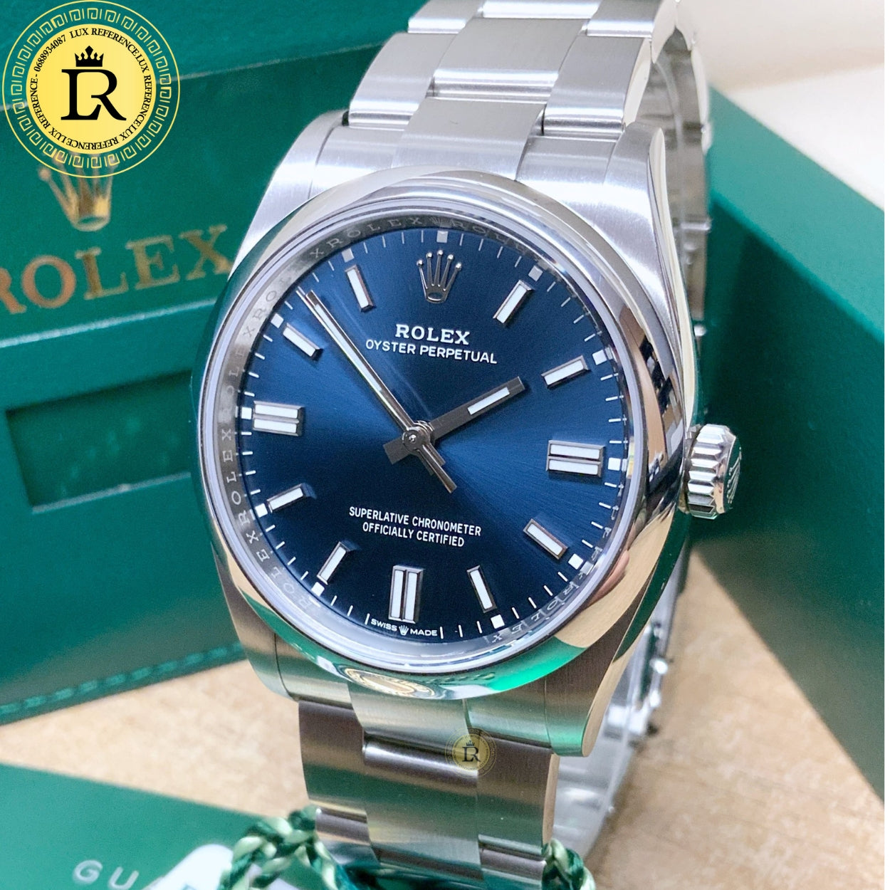 Rolex Oyster Perpetual Blue Dial Domed Bezel 36mm 126000