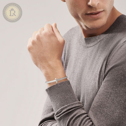 Bracelet Tiffany T orné de diamants en or blanc