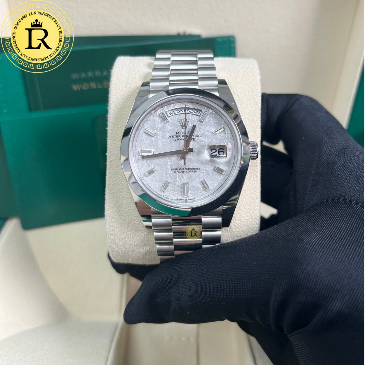 rolex day date platinum meteorite dial