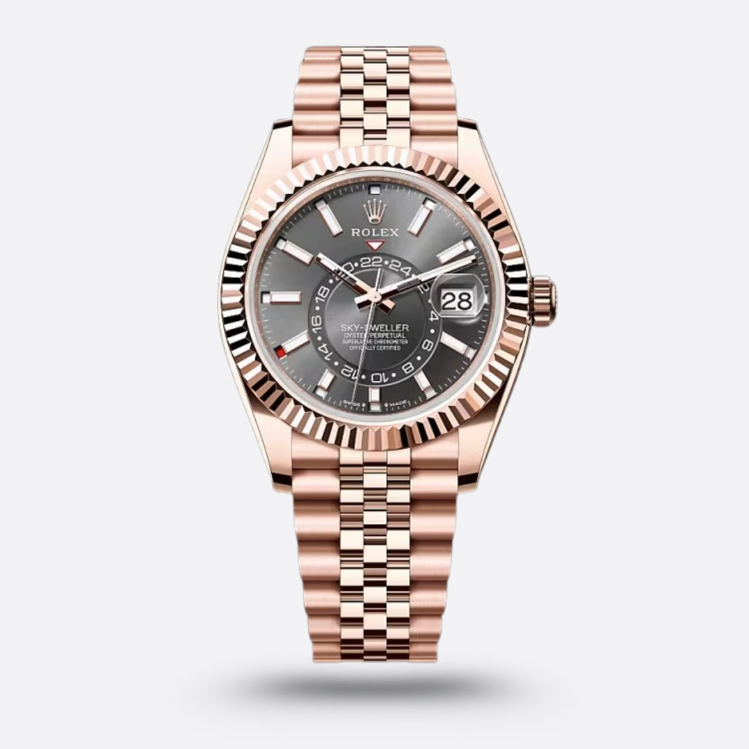 Rolex Sky-Dweller Rose Gold Jubilee Bracelet, Cadran Gris