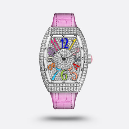 Franck Muller Cintrée Curvex Rêves en Couleurs Sertie de Diamants