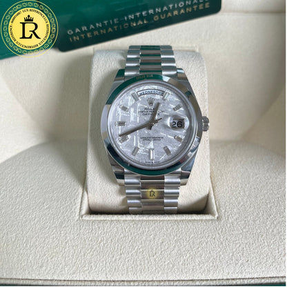 rolex day date platinum meteorite dial