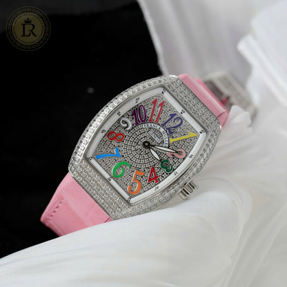 Franck Muller Cintrée Curvex Rêves en Couleurs Sertie de Diamants