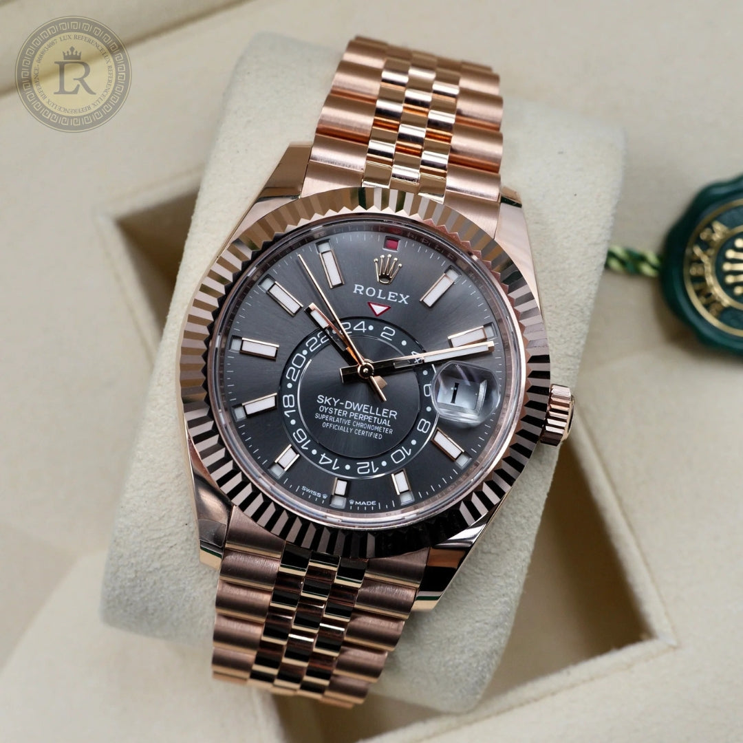 Rolex Sky-Dweller Rose Gold Jubilee Bracelet, Cadran Gris