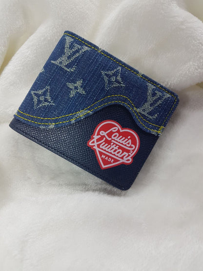 Men’s LV Slander Blue Dual tone Wallet