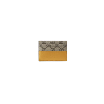 GUCCI Gg supreme card holder Yellow